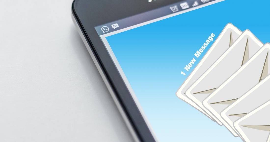 Emails on screen